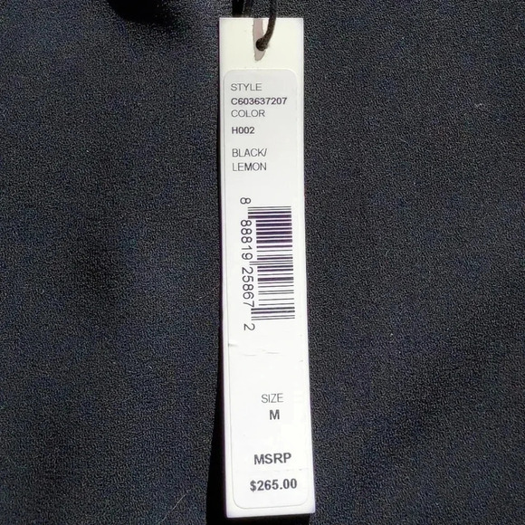 NWT Alice + Olivia Black and Lemon Dorma Dress Medium - Picture 8 of 10